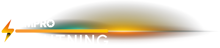 Simpro Lightning lockup with background effect