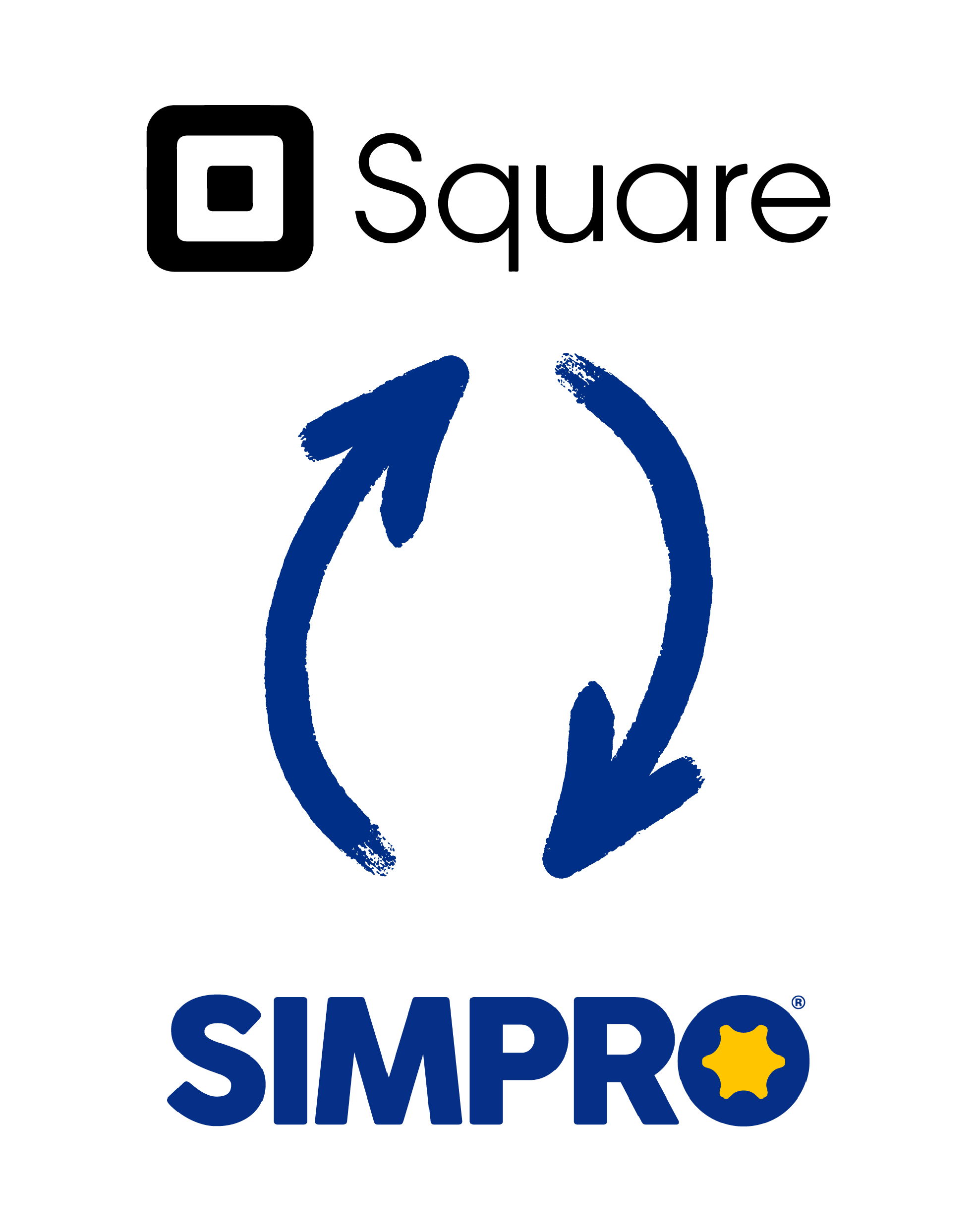 Simpro and Square logo mobile